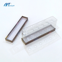 Boîte d'emballage pour extensions de cheveux en plastique transparent, personnalisable OEM/ODM, avec cadre en papier imprimé couleur, pour tissages et perruques, idéale comme coffret cadeau.