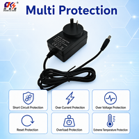 Adaptateur secteur mural personnalisable AC-DC 12V 24V 0.75A 2A avec prise AU, alimentation à découpage pour caméra, moniteur, humidificateur