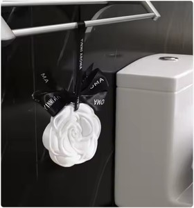 Long-Lasting Fragrance Car Air Freshener Ceramic Flower Solid Hanging Ornament Aromatherapy Tablets Pendant Wardrobe - Product Image 4