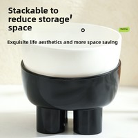 Gamelle surélevée pour animaux de compagnie à 4 pieds, design éléphant, 450 ml, en plastique, anti-déversement, protection du cou, pour la vente en gros transfrontalière