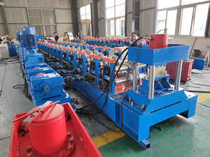 Tấm thép đường cao tốc bảo vệ đường sắt cuộn tạo thành máy W chùm sóng Sụp Đổ rào cản thép uốn cong máy - Product Image 5