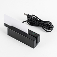 Lecteur de cartes magnétiques double face à deux têtes Effon Factory ISO7811 RS232 USB, lecteur de bande magnétique à 3 pistes pour cartes de crédit