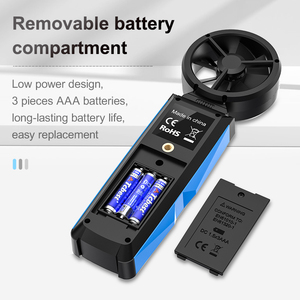 Prueba automática Mini Anemómetro digital 0,8-30 m/s Temperatura del aire Medidor de velocidad del viento Resolución 0,01-20 ~ + 60 Material ABS bajo - Product Image 6