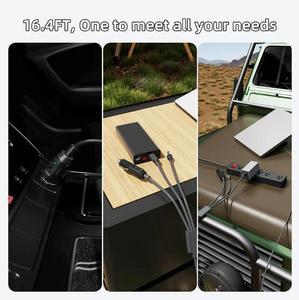 Starlink Mini Cáp 3 Trong 1 Xe Thuốc Lá Nhẹ Hơn <span class=keywords><strong>Adapter</strong></span> Loại C 5.5X2.1Mm Gen 2 Một Cho Ba <span class=keywords><strong>Adapter</strong></span> Phí Cáp - Product Image 5