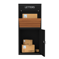 Boîte aux lettres intelligente en acier galvanisé, étanche, pour colis, avec serrure à clé, antirouille, antivol, pour livraison de colis en extérieur
