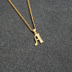 Jxx - Colgante de Letra Personalizado con Diamantes AAAA-Z, Latón Chapado en Oro de 24K de Alta Calidad, Joyería Moderna para Mujer con Circonita - Product Image 2