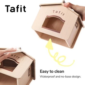 Casa de madera para hámster Tafit, rectangular, de madera maciza, duradera, hábitat para mascotas pequeñas, para hámster - Product Image 3
