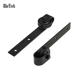 <span class=keywords><strong>Rail</strong></span> de <span class=keywords><strong>porte</strong></span> <span class=keywords><strong>coulissante</strong></span> RHETECH moderne en bois droit, avec rouleaux séparateurs d'espace, 6,6 pieds, pour système de quincaillerie de <span class=keywords><strong>rail</strong></span> - Product Image 3
