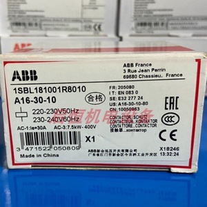 คอนแทคเตอร์ Abb Ac รุ่น A16-30-10 220-240V 50-60Hz 30A สำหรับมอเตอร์ไฟฟ้ากระแสสลับ - Product Image 1