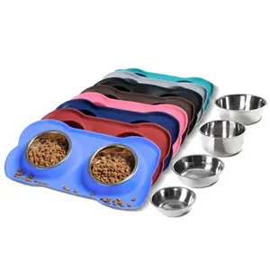 Bol pour animaux de compagnie Portable antidérapant chat chien bol d'eau pour animaux de compagnie Premium personnalisé imprimé Logo vente en gros animaux intelligents tapis d'alimentation pour animaux de compagnie bol lent