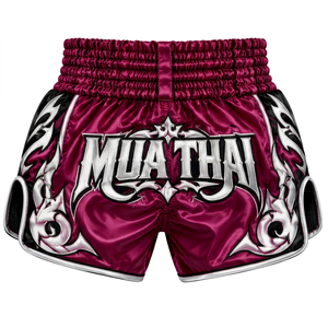 กางเกงมวยไทยสั่งทำผ้าสีดำขายส่ง กางเกงมวยไทย - Product Image 1