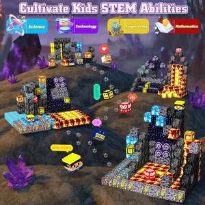 150 Piezas Bloques de Construcción Magnéticos Edición Mundo Mina Construye Tu Cueva Magnética Indispensables Para el Salón de Clases Juguetes Para Niños Pequeños - Product Image 4