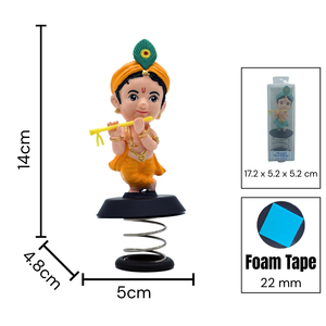 Ídolo de Bhakti Bansidhar Krishna para el Tablero del Auto y Decoración del Hogar – Adorno Decorativo de Flauta Kanha de Funsprin Plastics - Product Image 2