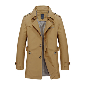 Manteau long coupe-vent pour <span class=keywords><strong>homme</strong></span>, collection automne-hiver, style streetwear, simple boutonnage, vente chaude, OEM - Product Image 6
