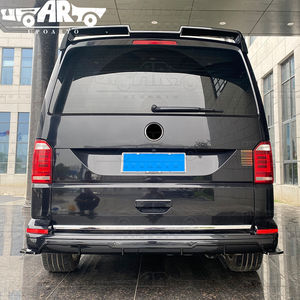 Accesorios para automóviles, difusor trasero negro brillante de fibra de carbono de plástico, cubierta de labio de parachoques trasero para VW <span class=keywords><strong>T6</strong></span> <span class=keywords><strong>Multivan</strong></span> 2015 2016 <span class=keywords><strong>2017</strong></span> + - Product Image 3