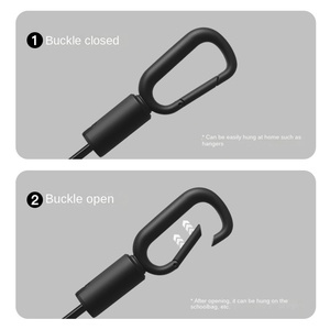 Paraguas Plegable Automático Grande para Hombre, de Dos Pliegues, con Gancho de Anillo, Personalizado, de Viaje, con Protección <span class=keywords><strong>Solar</strong></span> y Revestimiento Negro, Venta al por Mayor - Product Image 2