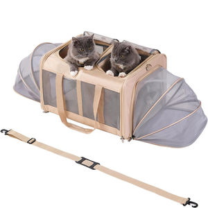 Sacs de transport <span class=keywords><strong>pour</strong></span> animaux de compagnie pliables, respirants, extensibles, personnalisés, <span class=keywords><strong>pour</strong></span> <span class=keywords><strong>voiture</strong></span>, voyage en avion, grande capacité - Product Image 1