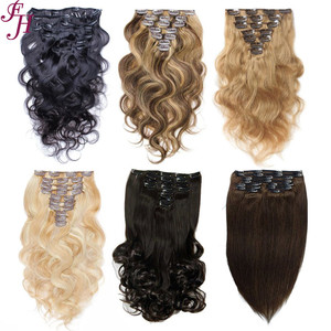 Extensions de cheveux naturels lisses et raides FH Wholesale pour revendeurs (stock disponible) - Product Image 1