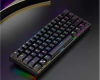 Clavier mécanique pour ordinateur à 61 touches, design ergonomique RGB, clavier connecté, clavier d'ordinateur de jeu pas cher