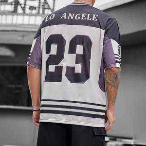 Đường phố Thể Thao Lưới lỏng thể thao bóng đá Jerseys tùy chỉnh lớn kỹ thuật số in Lưới bóng rổ Jerseys lỏng người đàn ông t Áo sơ mi - Product Image 4