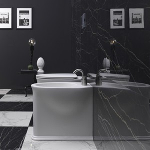 Flaminia Madre Design moderno Back to Wall Bidet facile pulizia wc caratteristica con Spray verticale per applicazione Hotel - Product Image 1