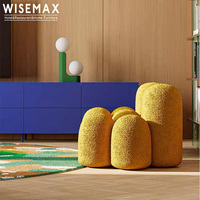 Fauteuil d'appoint WISEMAX FURNITURE au design italien, forme de galet arrondie spéciale, fauteuil rembourré pour salon, appartement