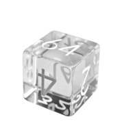 Dés de grande taille en acrylique transparent HD à bords nets, accessoire de jeu de table pour boîtes de nuit