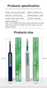 Nhà Máy cung cấp một cú nhấp chuột LC/mu sạch sợi quang làm sạch bút 800 lần làm sạch khả năng tương thích 2.5mm SC <span class=keywords><strong>FC</strong></span> trong nhà FTTH - Product Image 4