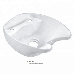 Salon Station Meubles Accessoires Céramique Lavage Cheveux Bassin Salom Shampooing Bassin Moderne Shampooing Chaise Portable Or et Noir - Product Image 1