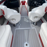 Tapis de pont en mousse EVA imitation teck pour bateau Crownline LPX Limited Cockpit 2002, style SeaDek MarineMat Gatorstep, auto-adhésif