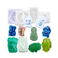 Variété animale du zodiaque chinois personnalisable de moule en silicone pour pendentif d'art en résine