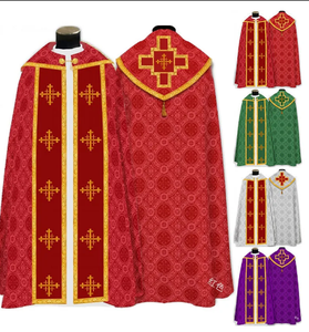 Hombres Mujeres Medieval Retro Sacerdote Monje Vestido largo Cosplay Disfraz Cruz Estampado Musulmán Misionero Capa Fiesta de Halloween Bata - Product Image 3