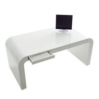 Bureau de direction de luxe en vente chaude, bureau d'ordinateur créatif avec finition brillante, table esthétique, design simple et élégant, bureau de réunion