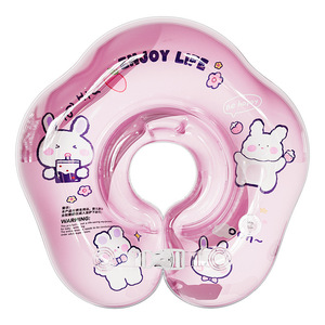 Flotteur de cou pour bébé Lan Hua rose anti-étouffement avec doubles poignées pour utilisation en piscine - Product Image 2