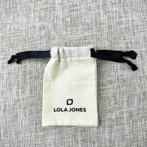 Organic Cotton White <b>Drawstring</b> Bag Eco-Friendly Canvas <b>Pouch</b> with Double Strings for Essential - Product Image 5