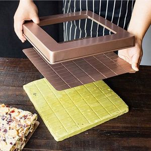 Bakery Tool 60pcs Golden Carbon Steel Oven Snowflake Cake Mould Fixed Bottom Nougat <b>Baking</b> Pan - Product Image 1