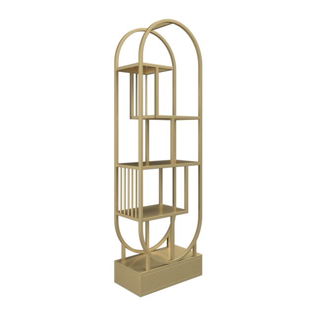 Nordic Minimalist Ironwork Bookshelf Creative Floor-Standing Display Stand for Office Ins Storage Rack Living Room CD Racks