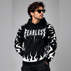 Hoodie de motard avec doublure en Kevlar, impressions réfléchissantes haute visibilité, poches pour protections CE, fabricant sur mesure - Product Image 1