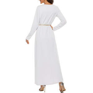 All'ingrosso islamico musulmano <span class=keywords><strong>sotto</strong></span> Abito Abito in tinta unita manica lunga cotone misto Abito interno sottoveste per Abaya - Product Image 5