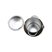10L Tong Stainless Steel Portabel, Wadah Susu Kecil, Ember Aluminium Tertutup untuk Beras, Tepung, Makanan Anjing Kucing, Sereal, Perjalanan