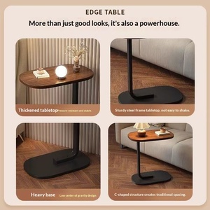 <span class=keywords><strong>Tavolino</strong></span> Laterale in <span class=keywords><strong>Legno</strong></span> Design Nordico <span class=keywords><strong>con</strong></span> Vano Portaoggetti per Camera da Letto, Soggiorno e Ufficio - Product Image 4
