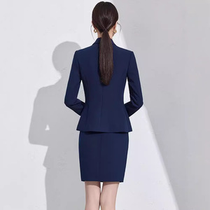 Women's Red Suit Set Full Sleeve Polyester Formal Spring Anti-Wrinkle Professional Wear - Product Image 4