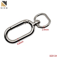 Mousqueton ovale pivotant à ressort en alliage, boucle déclencheur, porte-clés, laisse pour chien, pour sac à main, taille personnalisée, vente en gros