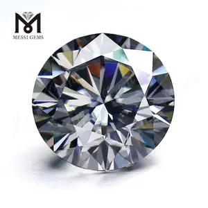 wholesale loose round 6.5mm 8.0mm colored gray grey moissanite in China