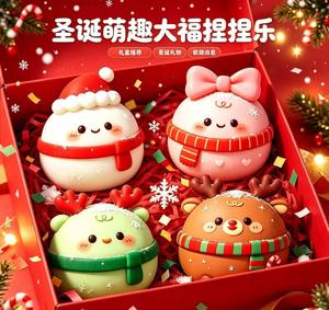 Jouet anti-stress souple de Noël en gros, jouet sensoriel à presser, cadeau fantaisie, cadeau de fête, styles assortis - Product Image 3