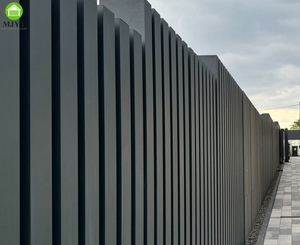 Hàng rào vườn Đen bột tráng Úc Loại 3D Nhôm dọc lưỡi hàng rào - Product Image 3