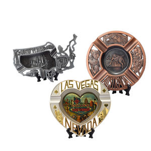 OEM \ ODM Taille personnalisée Australie Las Vegas Cendrier à cigares rond Ménage Salon New York Cendrier souvenir - Product Image 1