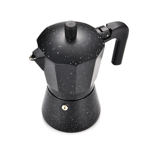 Cafetière à expresso pour cuisinière, capable de produire du café expresso, 3 tasses (5 oz), en aluminium et noir, cafetière moka - Product Image 4