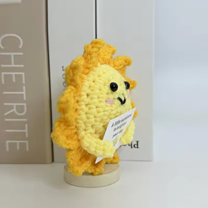 Ornement de bureau tendance, poupée en <span class=keywords><strong>crochet</strong></span> faite à la main, soleil, soutien émotionnel, soleil/terre, jouets en peluche en laine <span class=keywords><strong>crochet</strong></span> soleil et terre - Product Image 5
