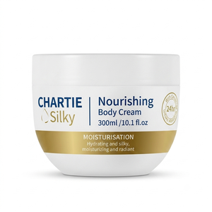 CHARTIE 300ml Seidig pflegende Körpercreme 24H Feuchtigkeitsspendende Ceramid-Reparatur-Körperlotion für trockene Haut Private Label OEM Großhandel - Product Image 1